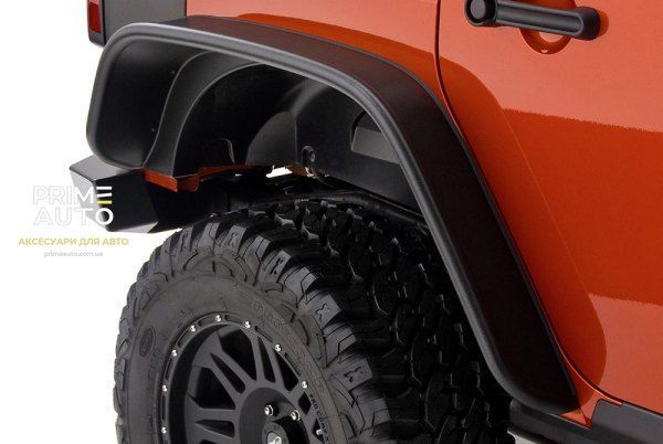 Розширювачі арок комплект 4 шт Jeep Wrangler JL 2018-2025 Flat-style чорний Bushwacker 10923-07 10923-07 фото