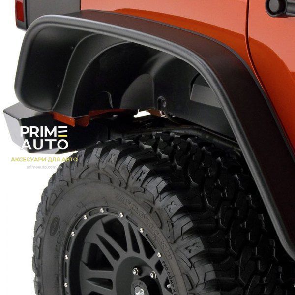 Розширювачі арок комплект 4 шт Jeep Wrangler JL 2018-2025 Flat-style чорний Bushwacker 10923-07 10923-07 фото