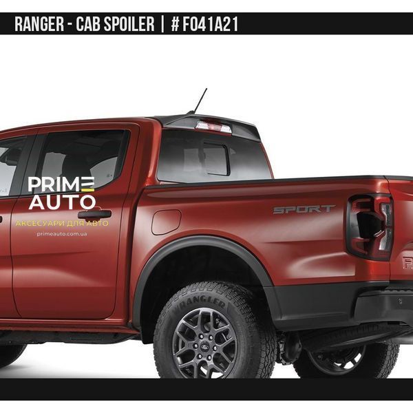 Спойлер кабины Ford Ranger USA 2023 + черный AIR DESIGN FO41A21 FO41A21 фото