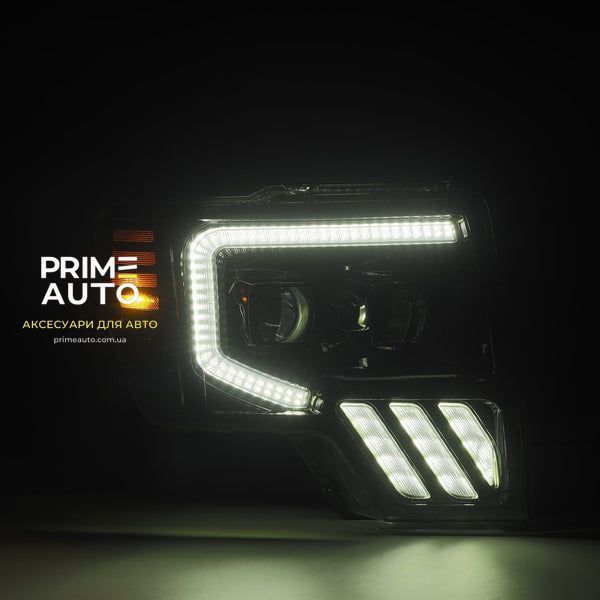 Передні фари Ford F-150 2009-2014 LUXX-Series Black AlphaRex 880092 880092 фото