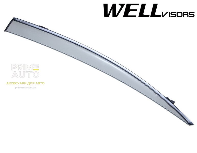 Дефлекторы окон, к-т 4 шт, с хромированным молдингом Lexus ES 2007 - 2012 Wellvisors 3-847LX008 3-847LX008 фото