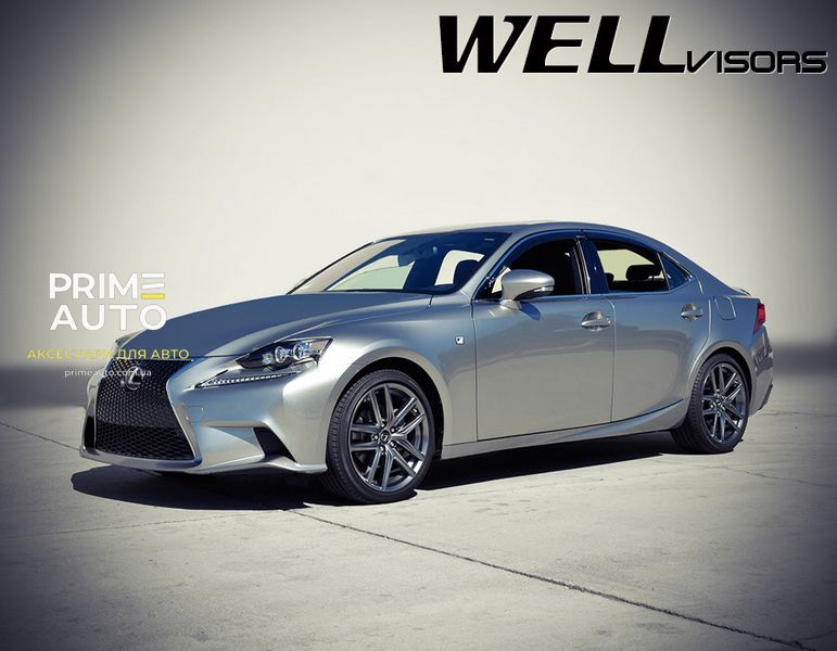 Дефлектори вікон к-т 4 шт з хромованим молдингом Lexus IS 2014 - 2020 Sedan Wellvisors 3-847LX018 3-847LX018 фото