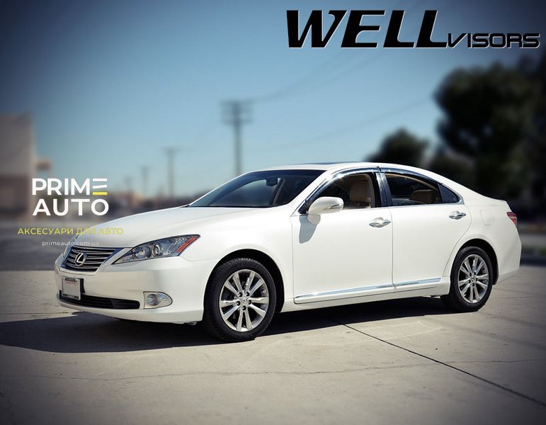 Дефлекторы окон, к-т 4 шт, с хромированным молдингом Lexus ES 2007 - 2012 Wellvisors 3-847LX008 3-847LX008 фото