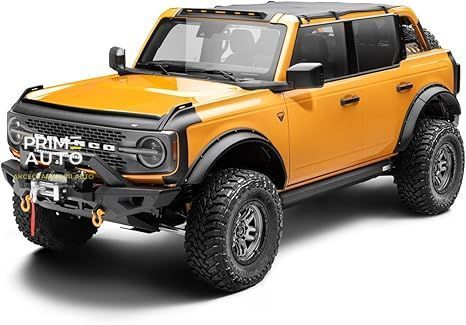 Дефлектор лобового стекла со светодиодной лентой повторителем поворота клеящий Ford Bronco 2021 - 2026 Aerocab PRO черный AVS 898183 898183 фото